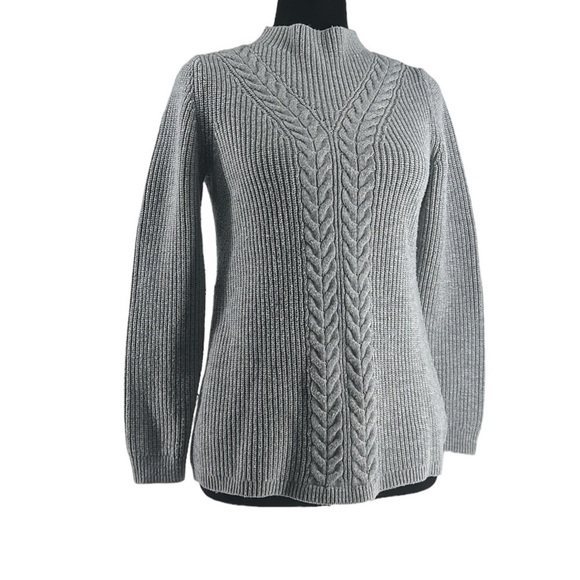 Talbots Sweaters - Talbots cable knit sweater wool blend warm cozy cabin cottage minimalist sz sm